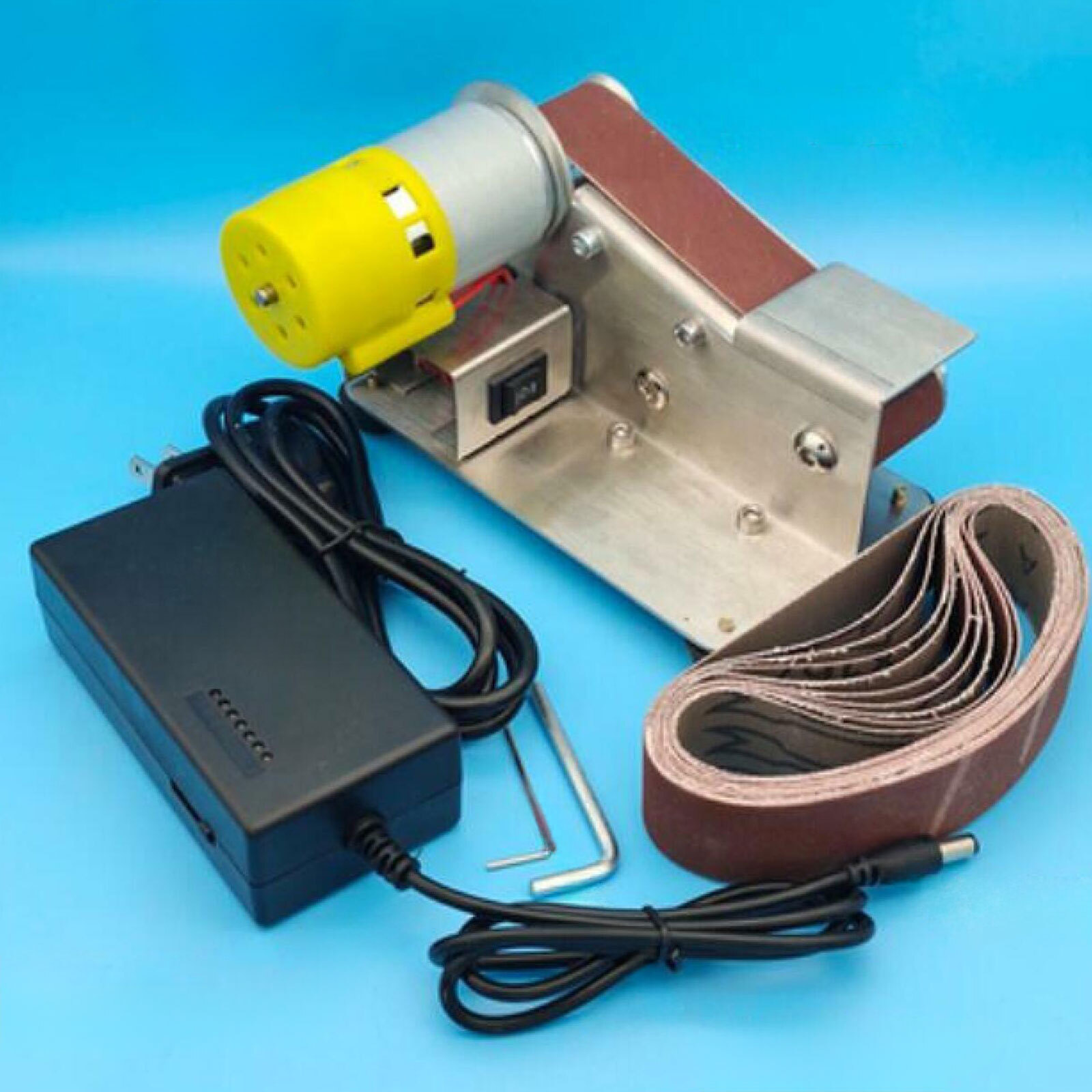 Belt Sander Machine Mini Electric Polishing Grinding DIY Sanding Sharpener Knife