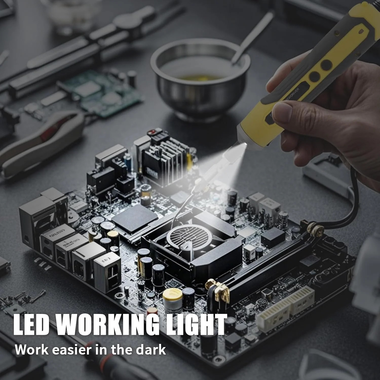 3.6V Electric Screwdriver Cordless with USB Charging, LED Light | 3.5N.M Torque,