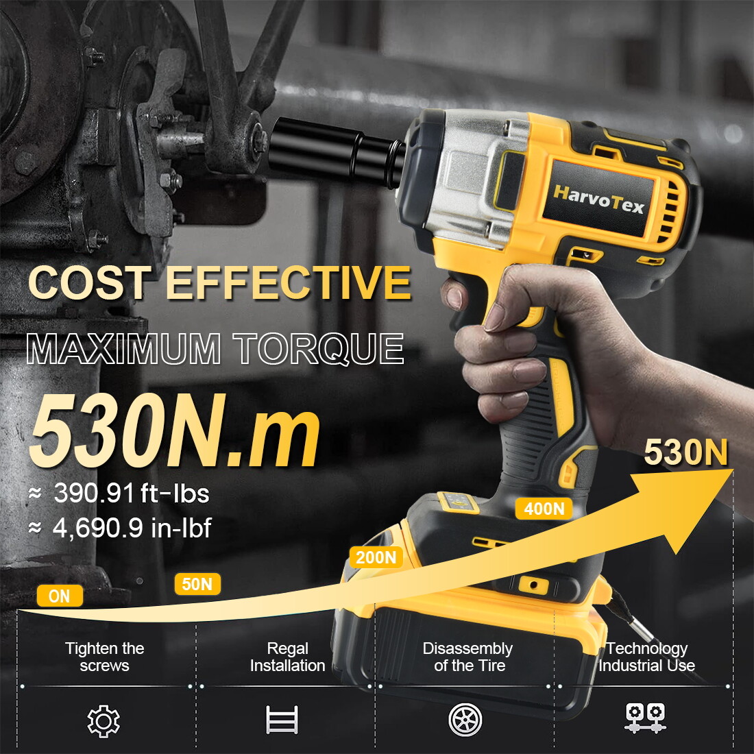 For Dewalt 20V Battery Cordless Impact Wrench 1/2&Prime; Brushless Bare Tool Only