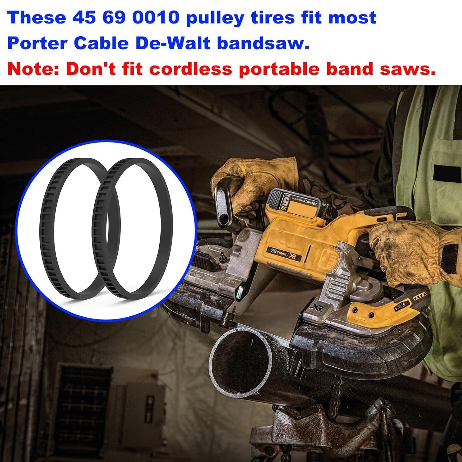 High-Quality Bandsaw Pulley Tires, 6-inch Rubber Tires for Precision Cutting