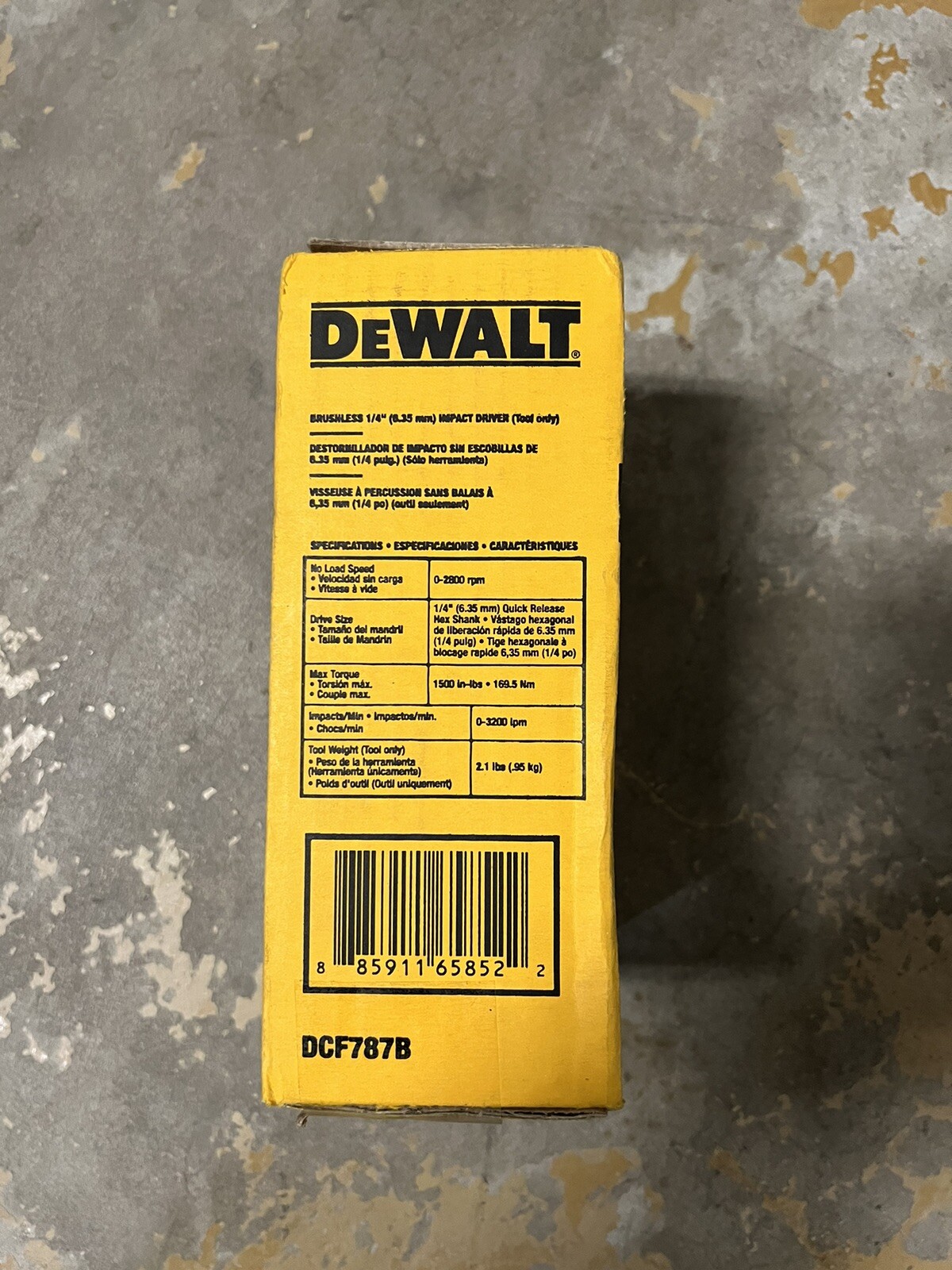 NEW DEWALT 20V Brushless 1/4&Prime; Cordless Impact Driver (Tool Only) Model #DCF787B