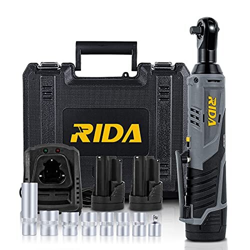 3/8 » Cordless Ratchet Wrench, 33Ft-lbs 12V Power Wrench, 250RPM , Variable