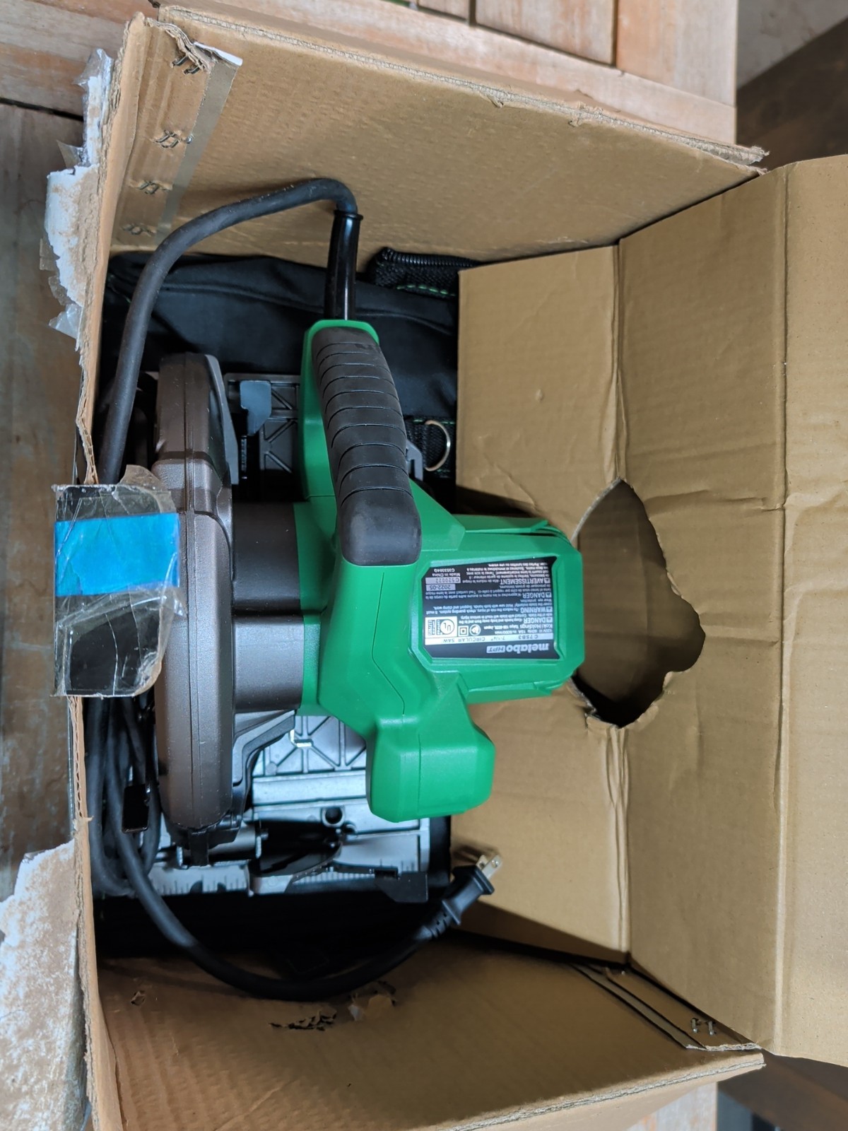 Metabo HPT C7SB3 7-1/4&Prime; Circular Saw Kit – 15-Amp, 6,000 RPM Motor, Tool & bag