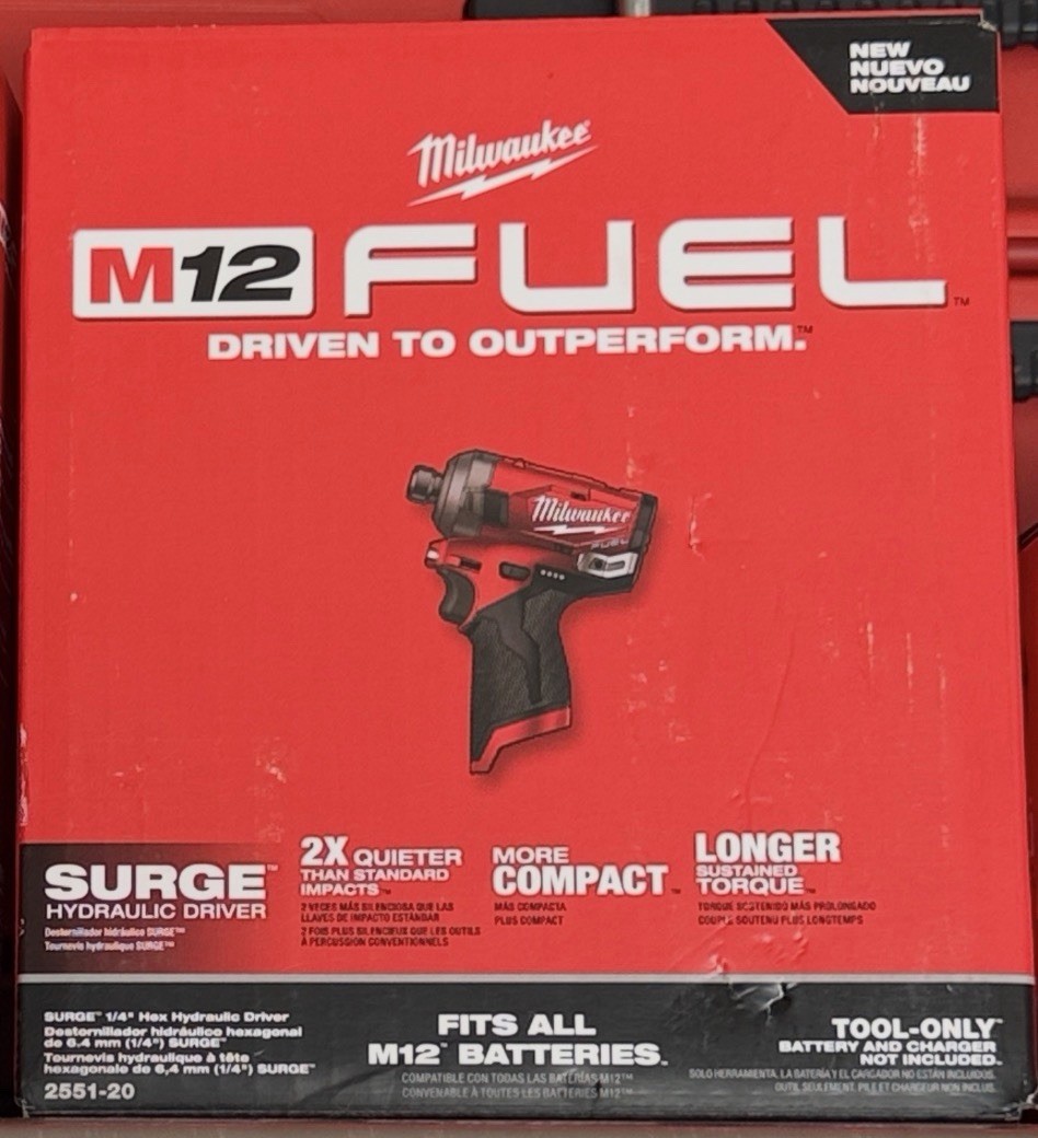 Milwaukee M12 FUEL SURGE 1/4in Hex Hydraulic Brushless Impact Driver 2551-20