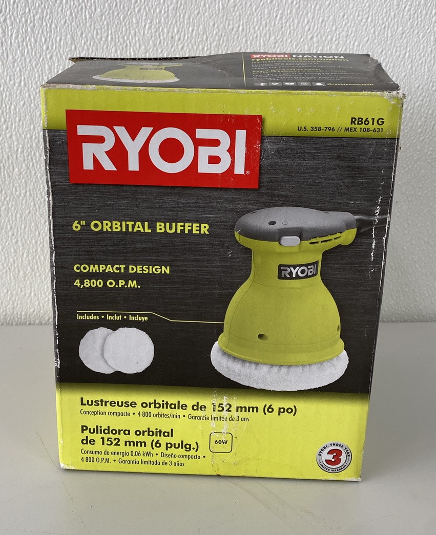 RYOBI 6&Prime; Corded Orbital Buffer/Polisher RB61G