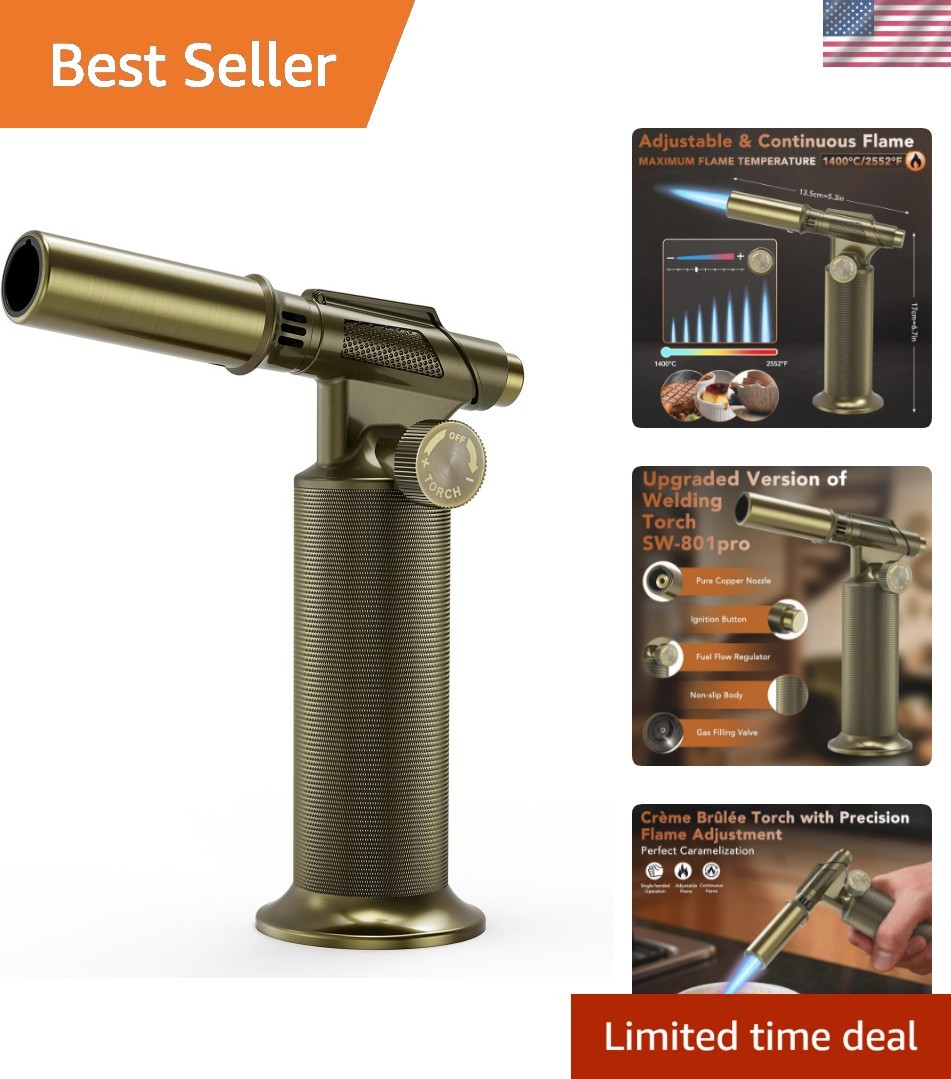 Butane Torch,Professional Metal Micro Torch, Waterproof and Windproof Blow To…