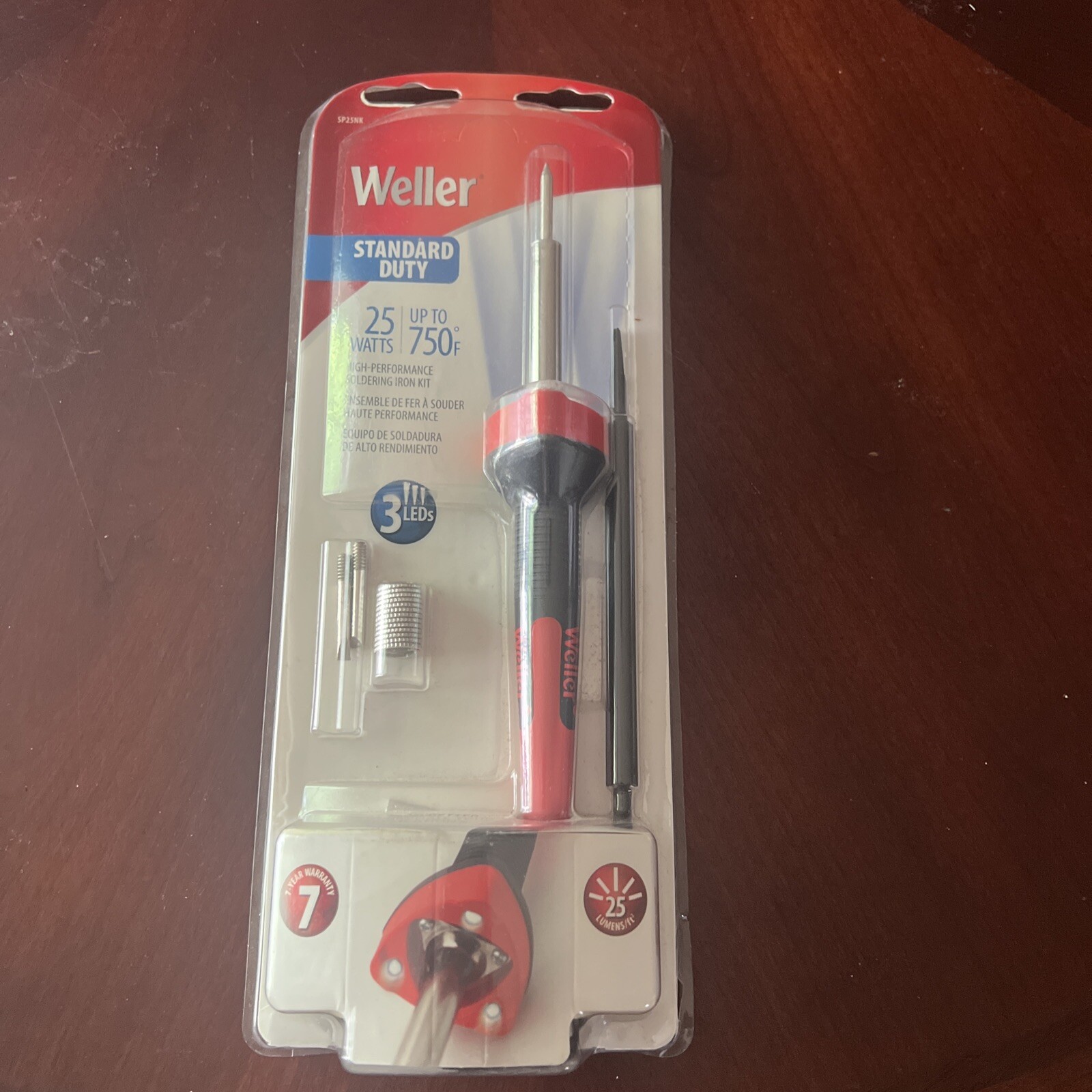 Weller Standard Duty 25 Watts Up To 750°F Soldering Iron w/LED Work Light New