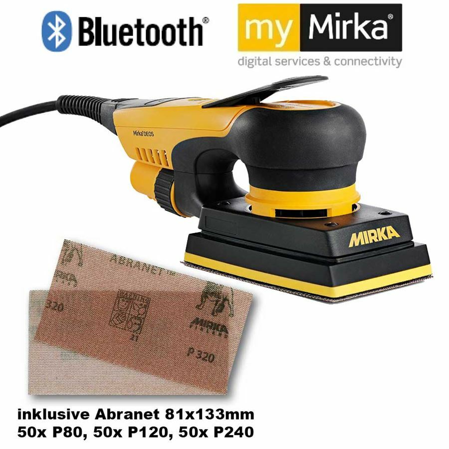 Mirka sander Deos 353CV 3mm hub 81x133mm + Abranet MID3530201