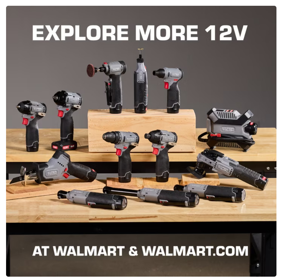 Hyper Tough 12V Brushless Cordless Drill Driver with 1.5Ah Battery
