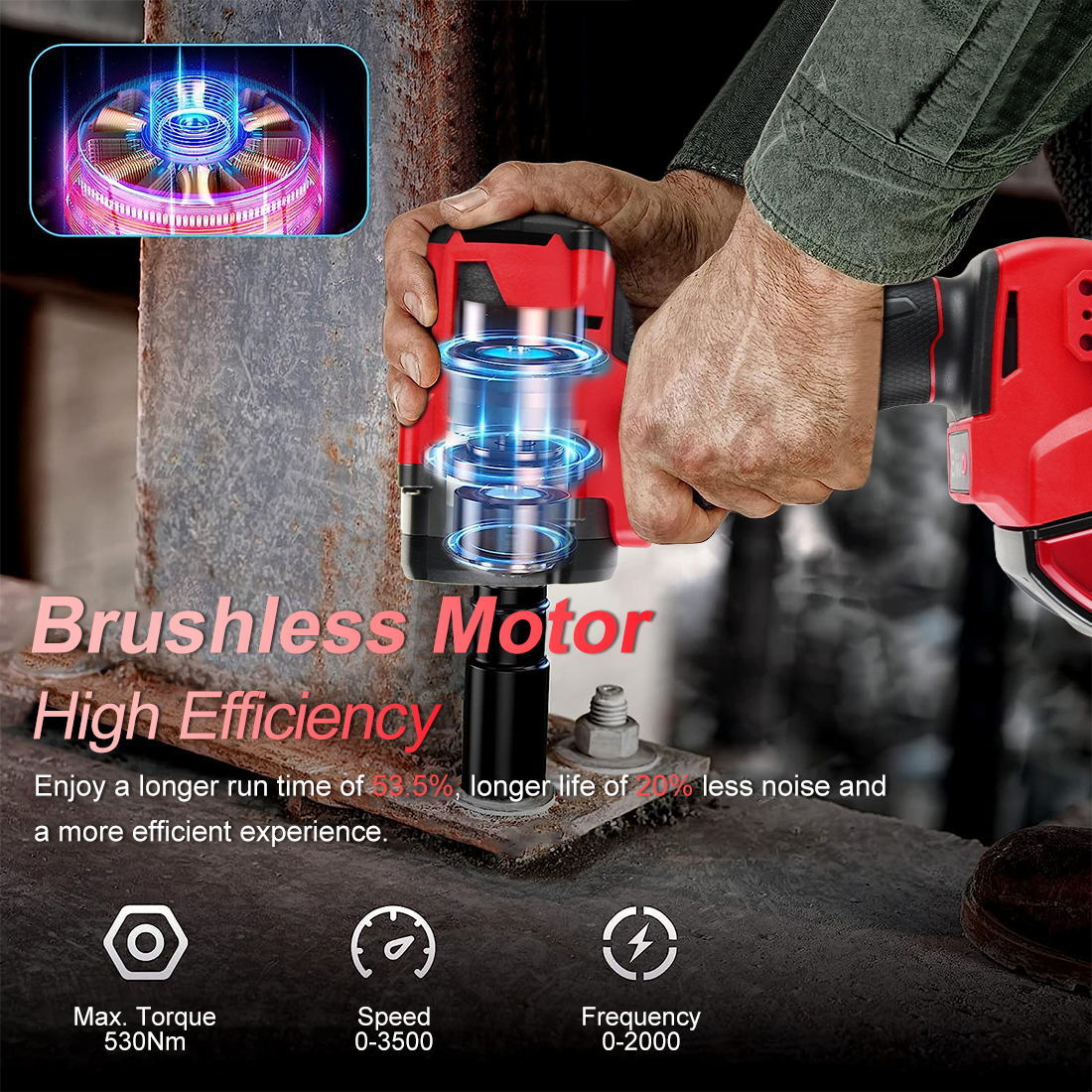 For Milwaukee M18 Battery Cordless Impact Wrench 1/2&Prime; Brushless Bare Tool Only