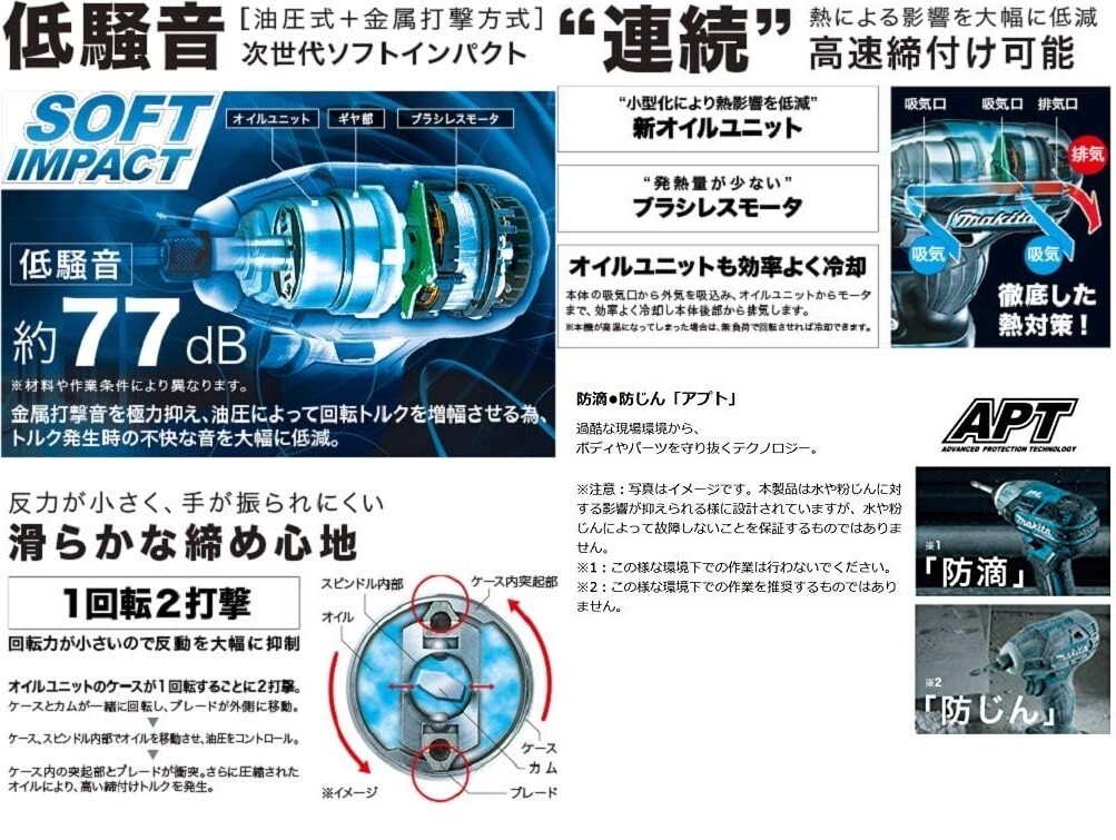 MAKITA 18V SOFT IMPACT DRIVER BLACK (BODY ONLY MODEL) TS141DZB