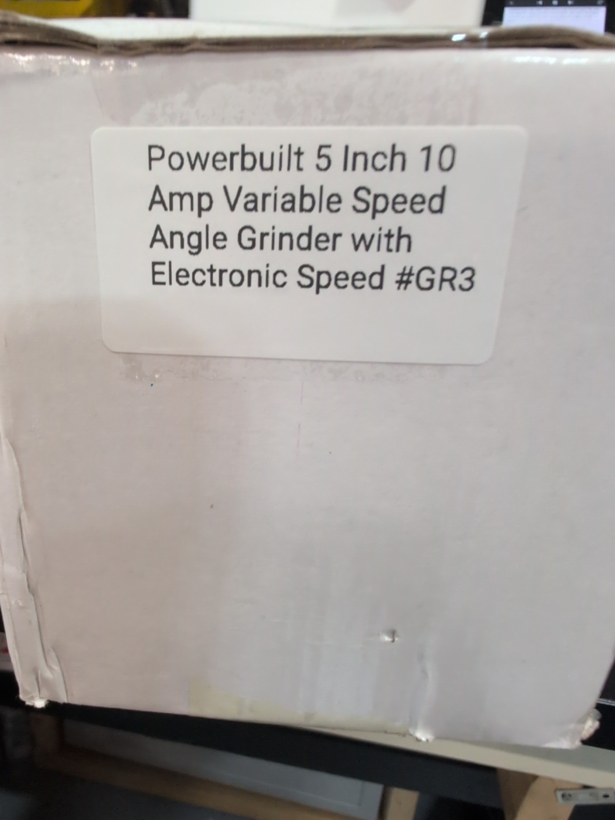 Powerbuilt 5 Inch 10 Amp Variable Speed Angle Grinder with Electronic Speed #GR3