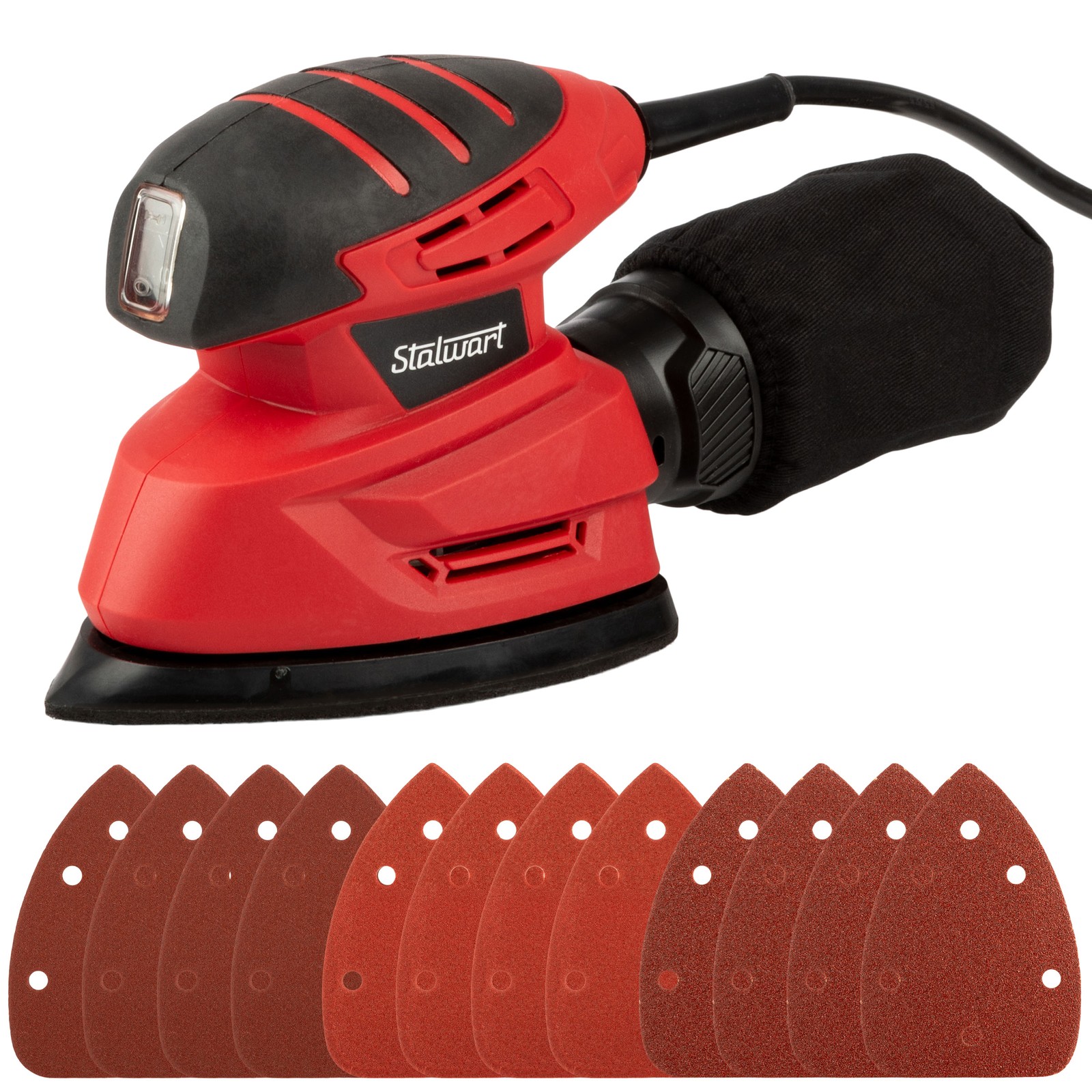 Stalwart 14000RPM Electric Sander Tool Mouse Detail Sander Hand Sanders for Wood