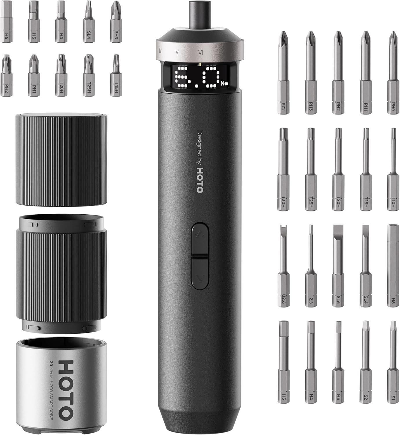 Pixeldrive Electric Screwdriver, Rechargeable Cordless Screwdriver | Smart Displ