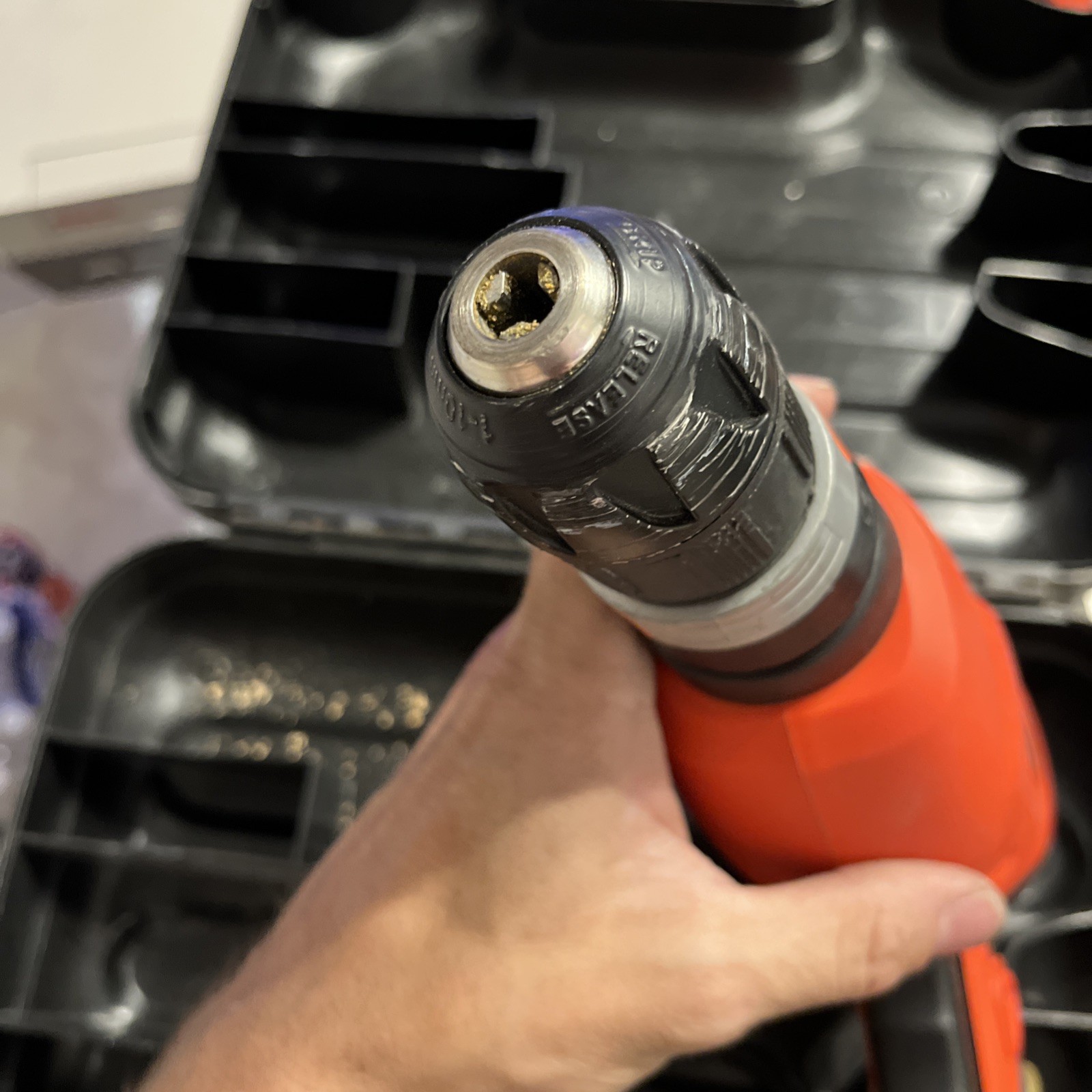 Black & Decker Quick Connect Drill Corded Orange and Black Drill 5Amp 120V