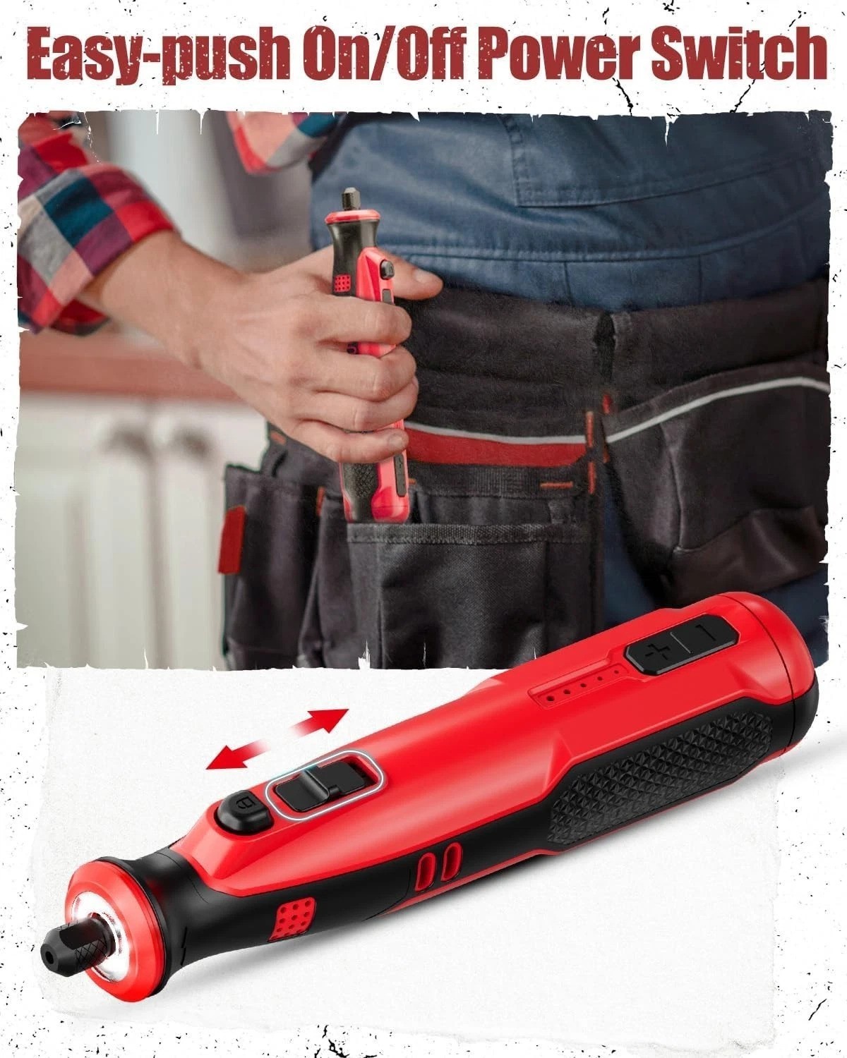 Cordless Rotary Tool 8V – 5 Speeds, 60 Pcs Accessories