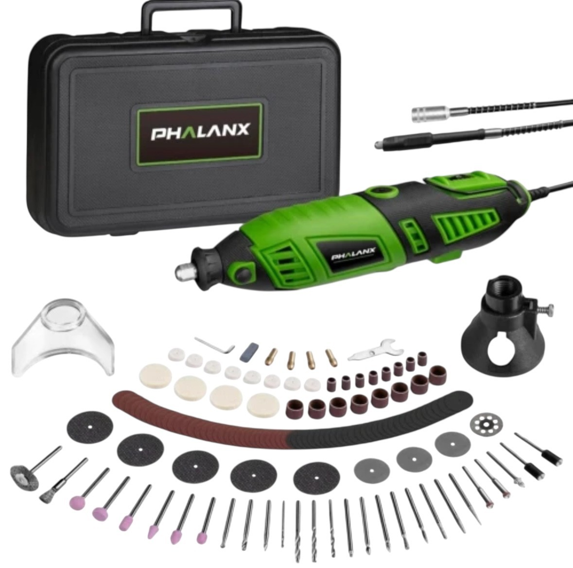 PHALANX 139 pc 180W 32000 RPM Rotary Tool Kit 6 Variable Speed w/ Flex Shaft NIB