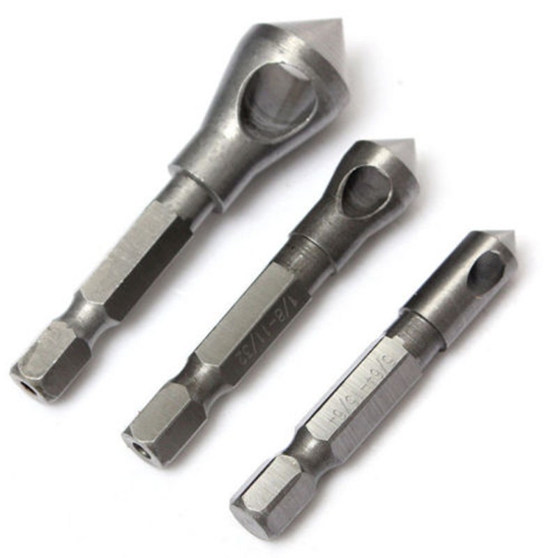 Hex socket set Countersink Deburring Drills Chamfering Cutting Tools Steel Bits