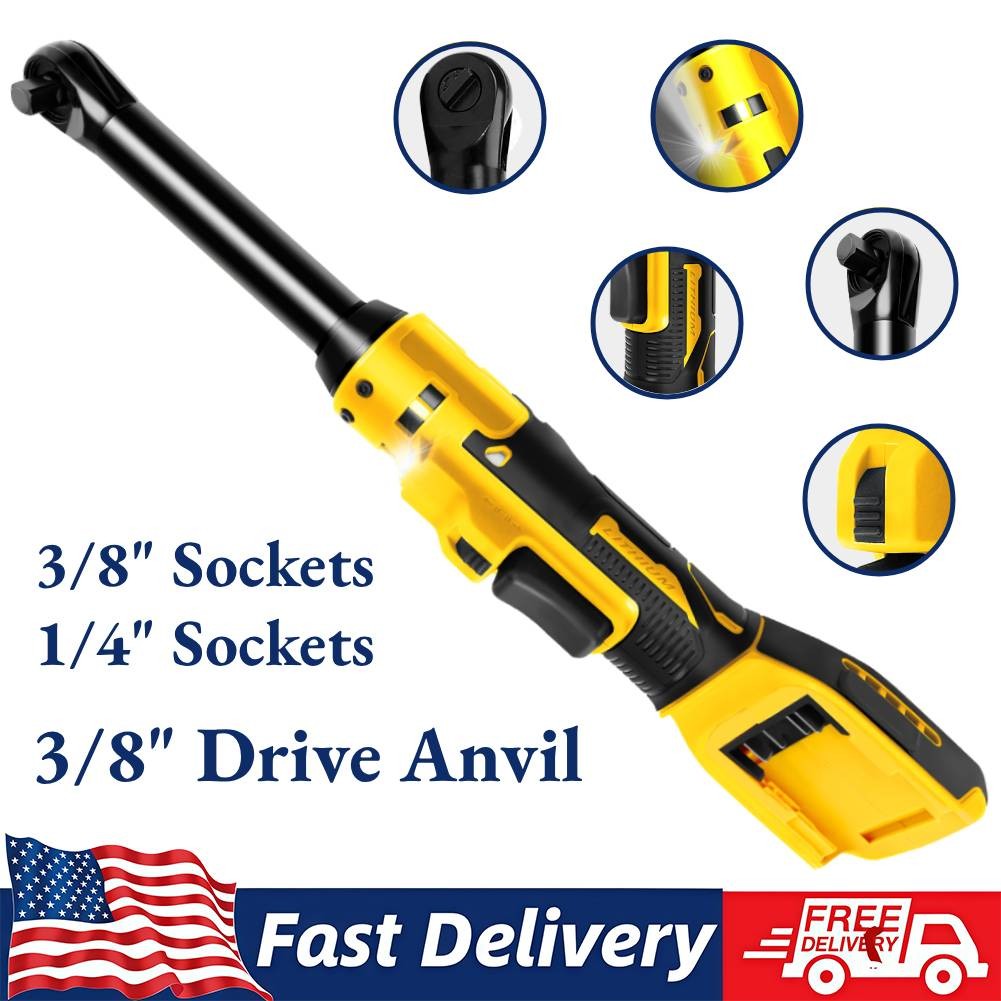 3/8&Prime; 65 ft-lbs (88 Nm) for Dewalt 20V Extended Electric Cordless Ratchet Wrench