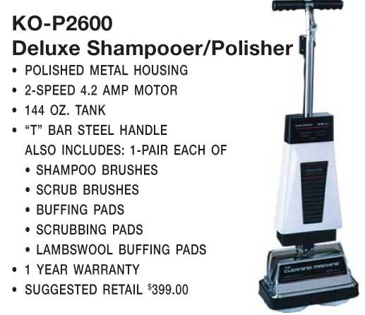 Koblenz Shampooer Polisher 144oz 2 Speed T Handle 4.2 Amp