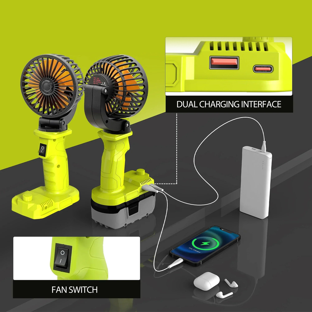 USB-Powered Foldable Fan 270x105mm Adjustable for P108 P189 P194