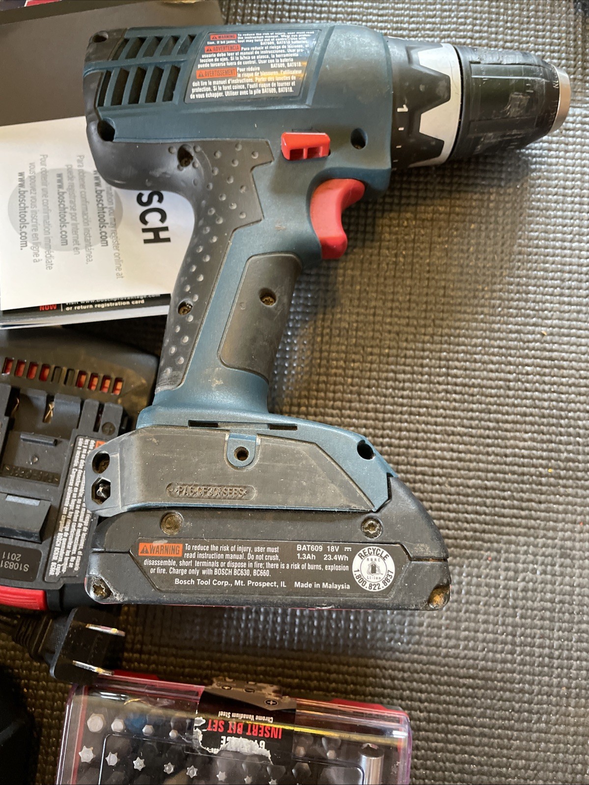 Bosch DDB180 18V Drill Driver with Two Batteries & Charger