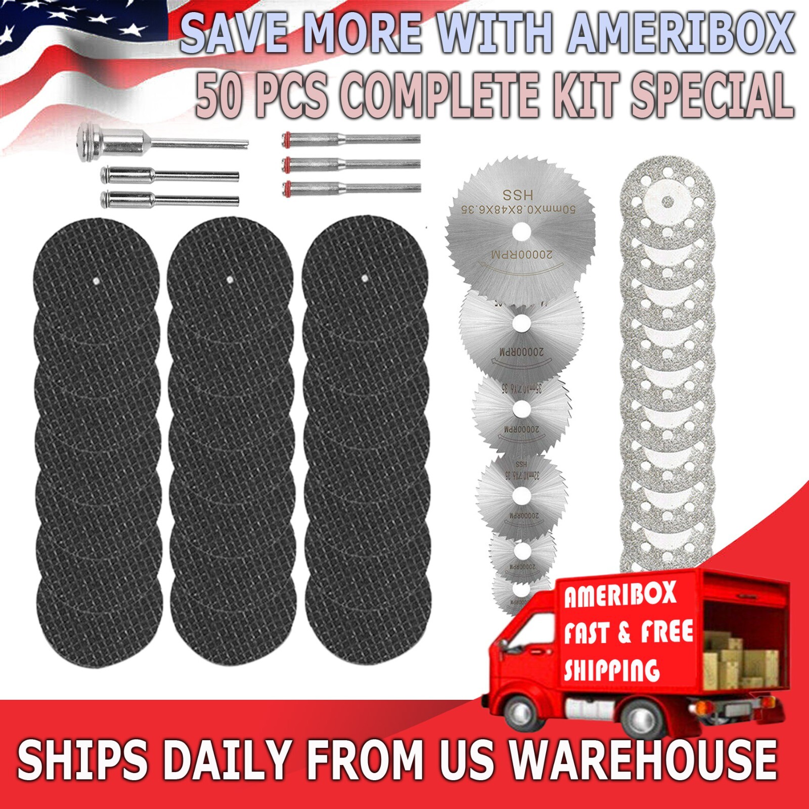 50x Diamond Cutting Wheel For Dremel Rotary Tool Die Grinder Metal Cut Off Disc