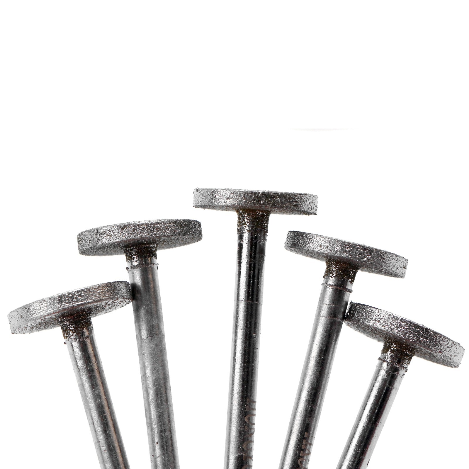 10Pcs 10-13mm Thin Disc T Head Diamond Burrs Grinding Bits Carving Stone Tools