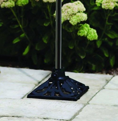 Heavy-Duty Outdoor Torch Stand – Black Cast Iron Holder for Stylish Patio Decor