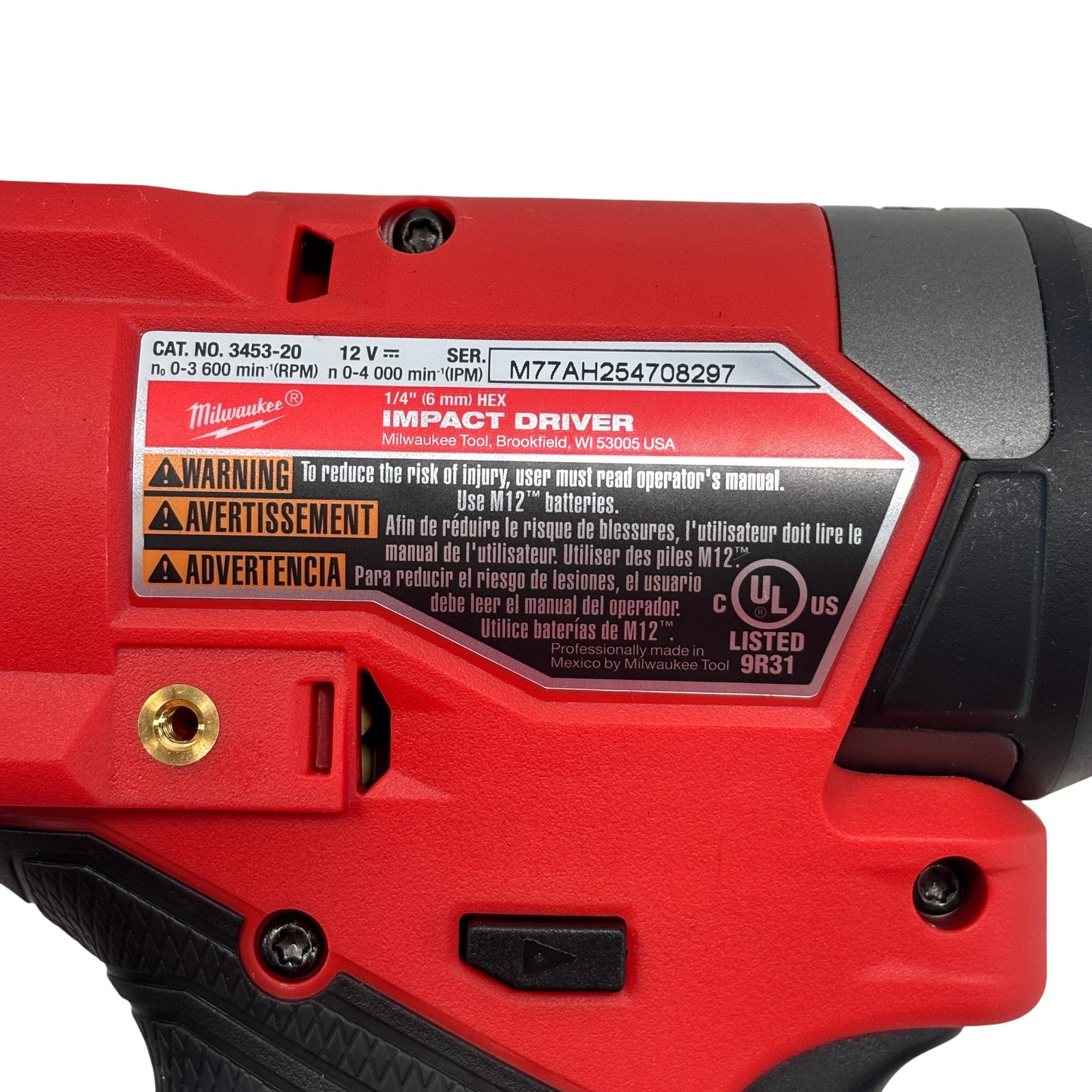 Milwaukee 3453-20/3404-20 M12 FUEL 1/4&Prime; Impact Driver/1/2&Prime; Hammer Drill/Driver
