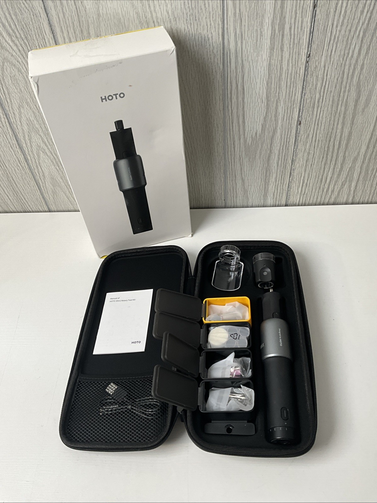HOTO QWLDM001 Cordless Rotary Tool Kit, Minimalist (No Charging Base)