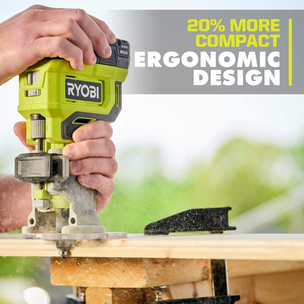 ONE+ 18V Ryobi Fixed Base Router with 2 Ah Battery