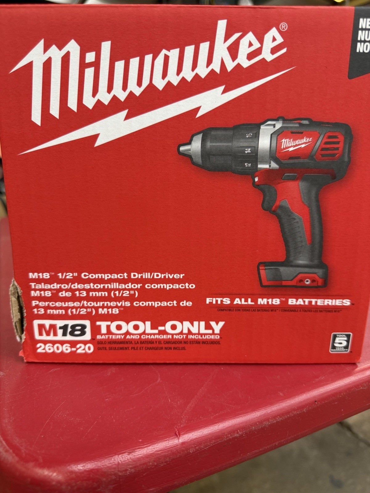 New Milwaukee 2606-20 M18 18V Cordless Compact 1/2&Prime; Drill Driver Tool Only OEM