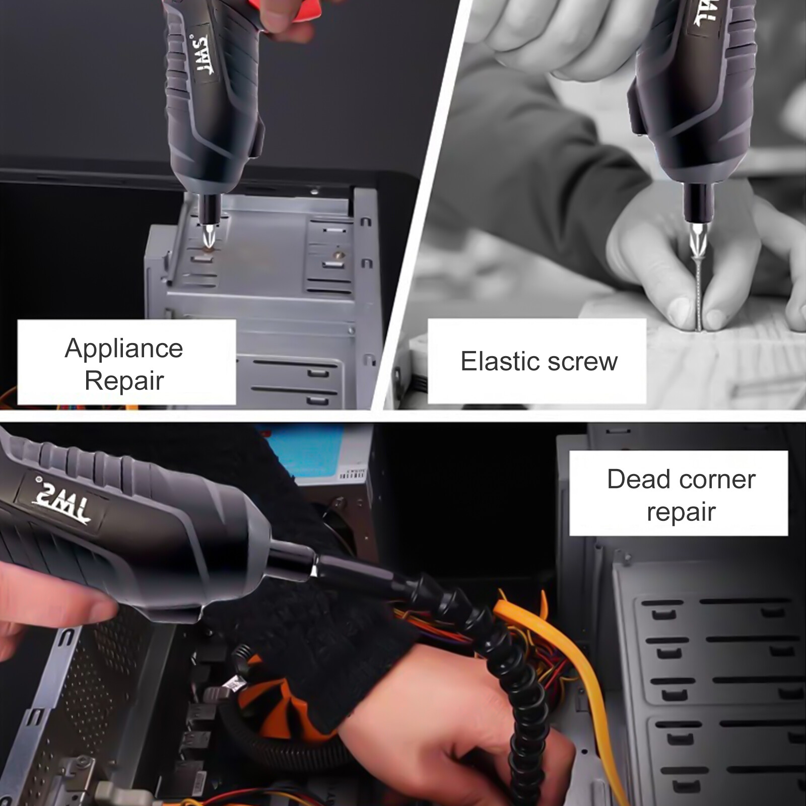 47 in 1 Electric Screwdriver Drill Set Power Tool Rechargeable Wireless Cordless
