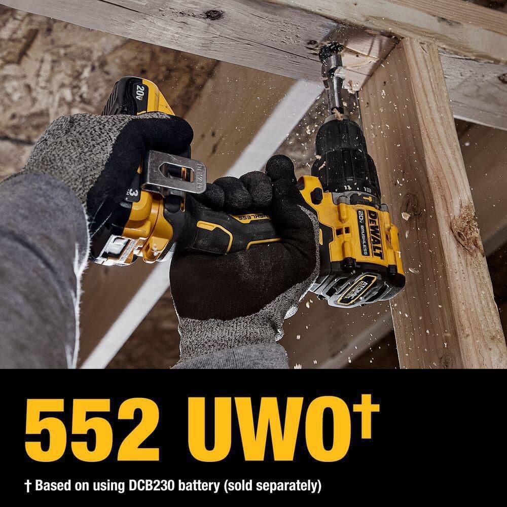Dewalt 20V 1/2 In Drill/Driver Kit & 1/2 In Hammer Drill w 2Ah Battery & Charger