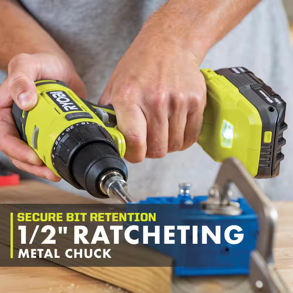 ONE+ 18V Cordless 2-Tool Combo Kit with Drill/Driver, Impact Driver, (2) 1.5 Ah