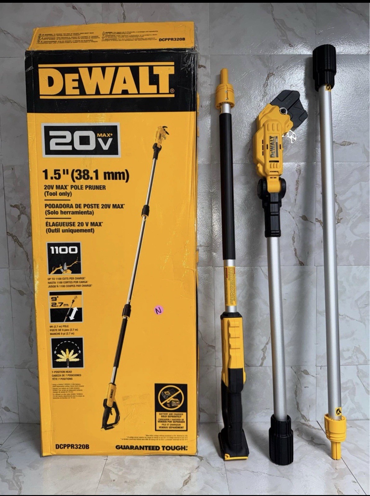 DeWalt 20V MAX DCPPR320B Steel Curved Cordless Pole Pruner (Tool Only)