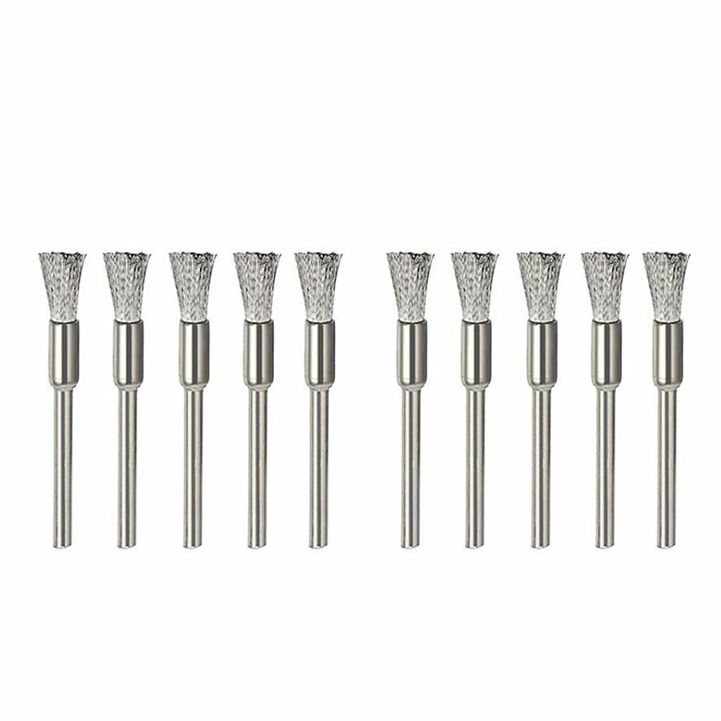 50x Stainless Steel Wire Brush Set Dremel Tool Rotary Die Grinder Removal Wheel