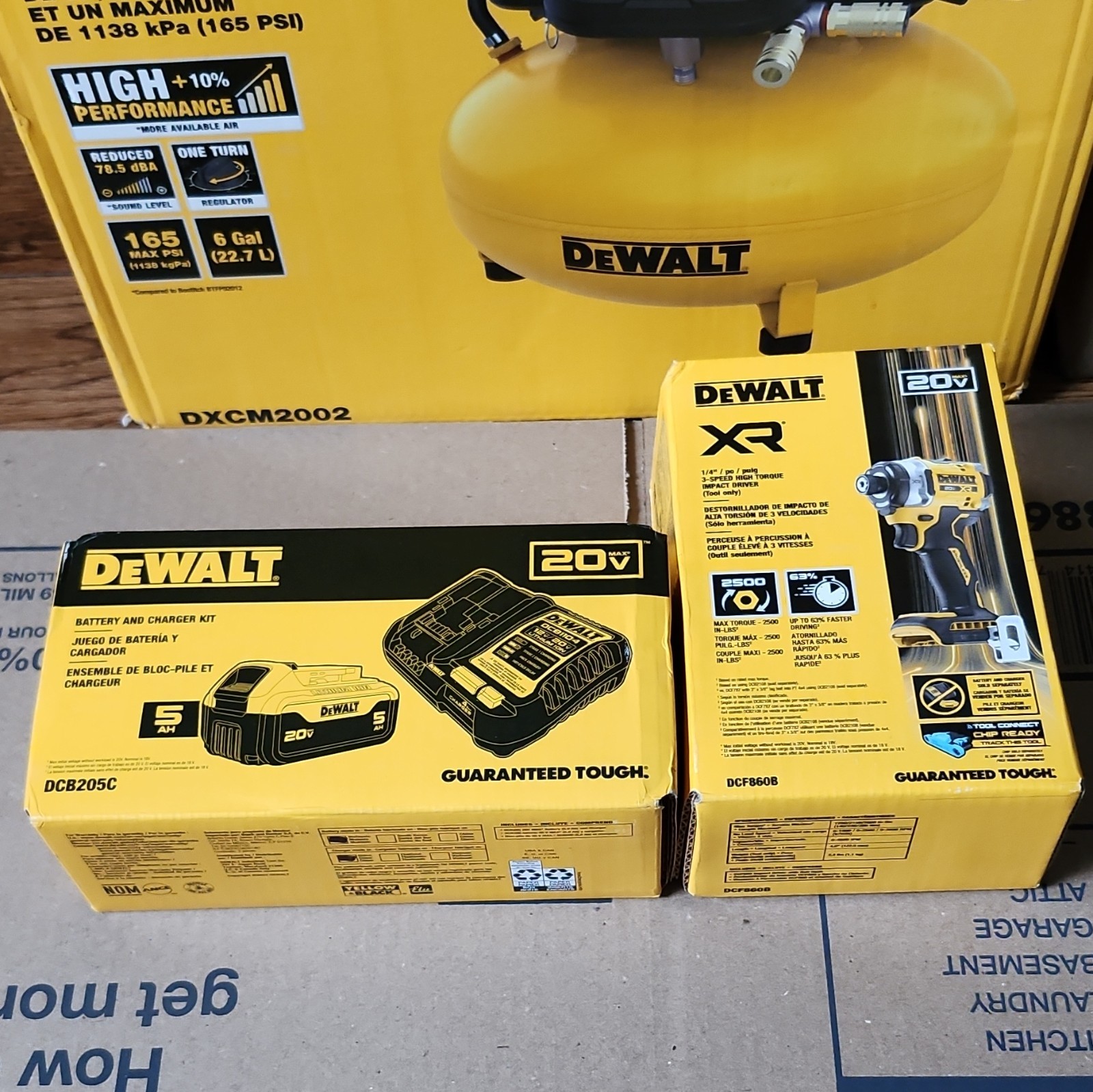 DEWALT XR 20V MAX Brushless 1/4 in Hex Impact Driver DCF860B 5Ah/Charger