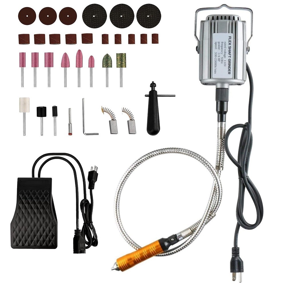 780W Flex Shaft Hanging Grinder | Variable Speed Rotary Tool Kit 23000 RPM