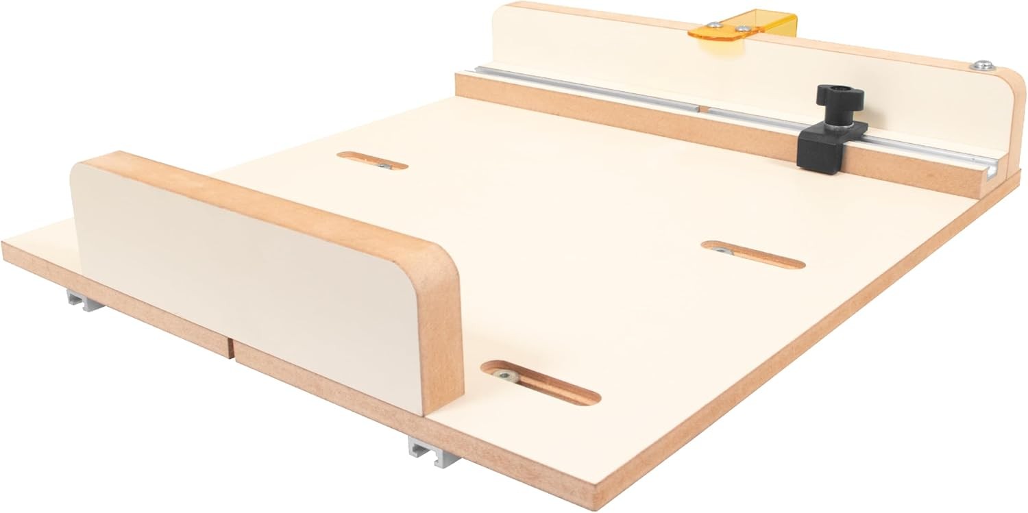Fulton MDF Crosscut Sled for Table Saw | Precise Cuts Woodworking Jig | Aluminum