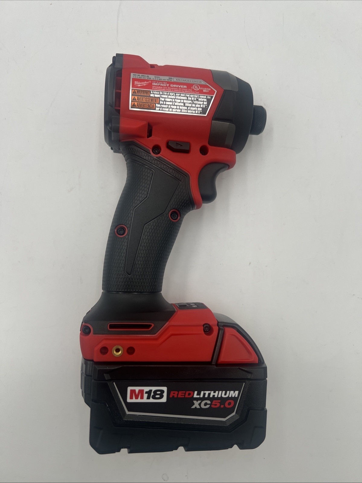 Milwaukee 2953-20 FUEL M18 Brushless 1/4&Prime; Hex Impact Driver w/ 5ah Battery