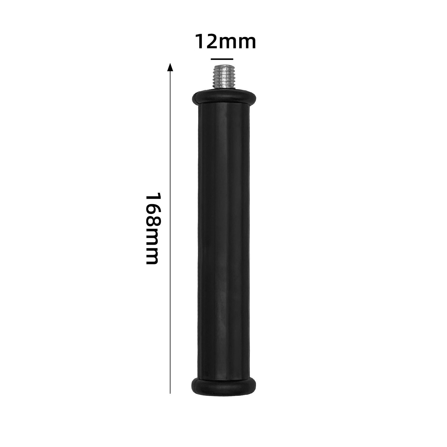 12mm Thread Drill Handle for Power Tools with 168mm Length Black Plastic Build