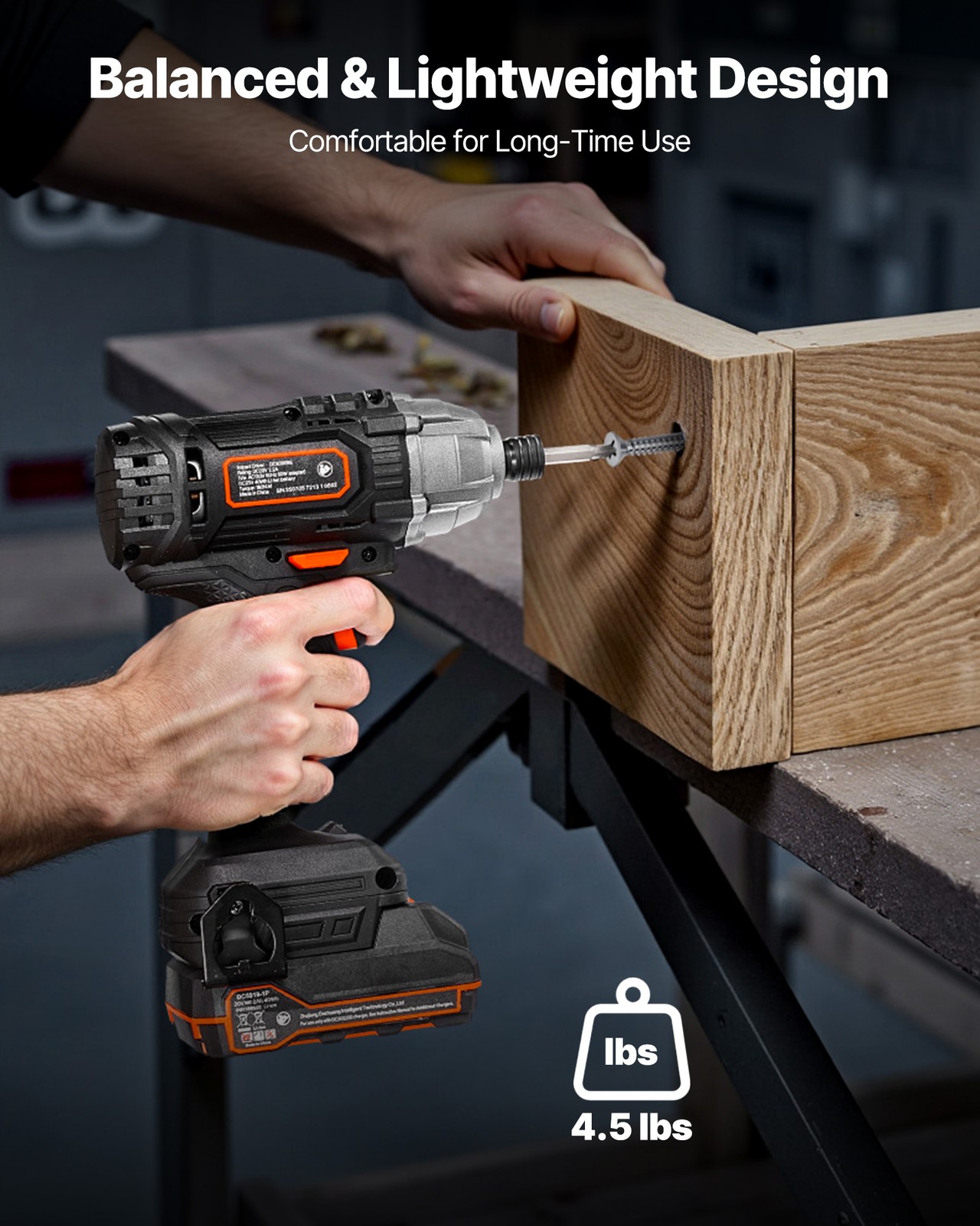 VEVOR Impact Driver Cordless Impact Driver 1/4 In 20 V Powerful Motor 2800 RPM