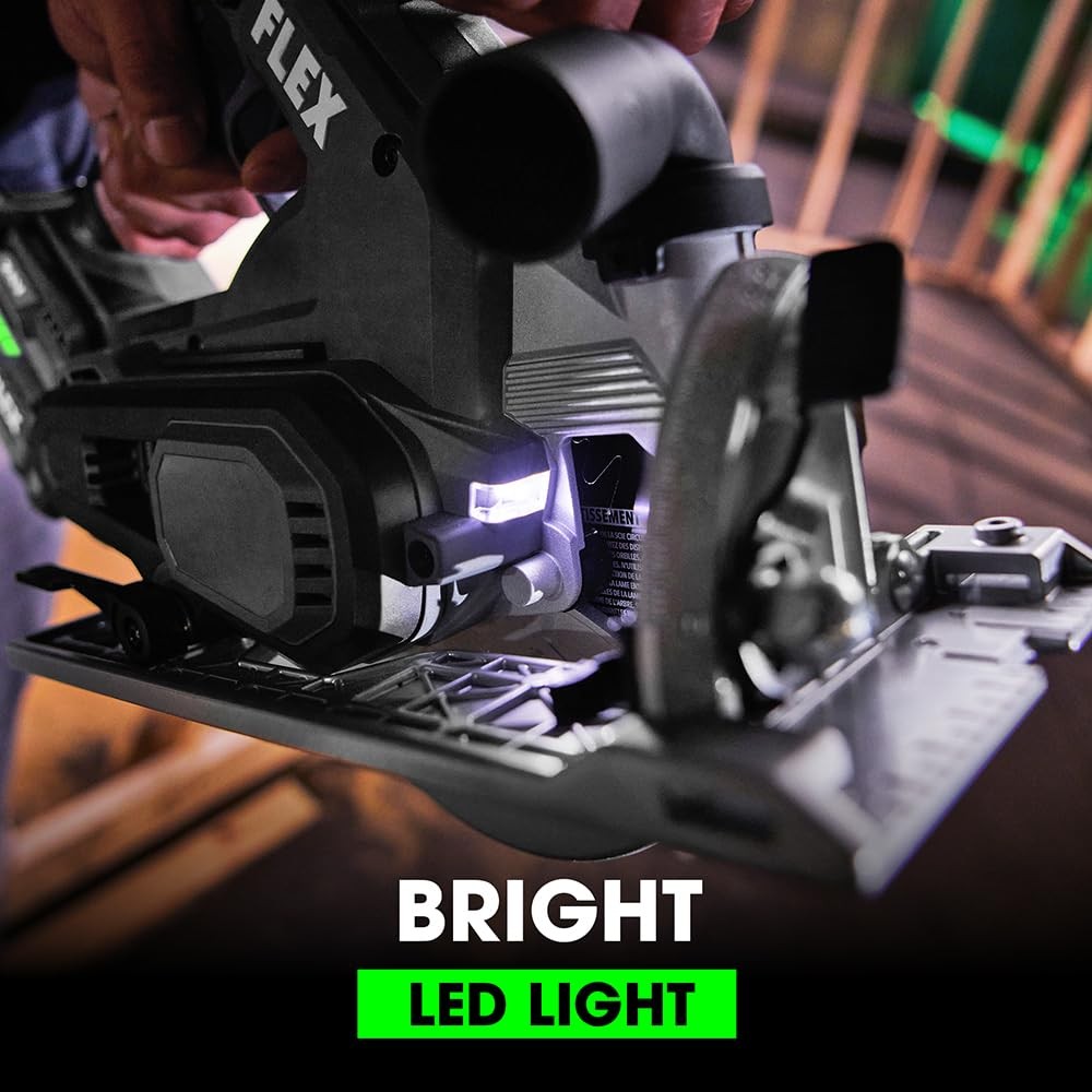 Flex 24V In Line Circular Saw 6.5 Inch Brushless Motor Superior Efficiency