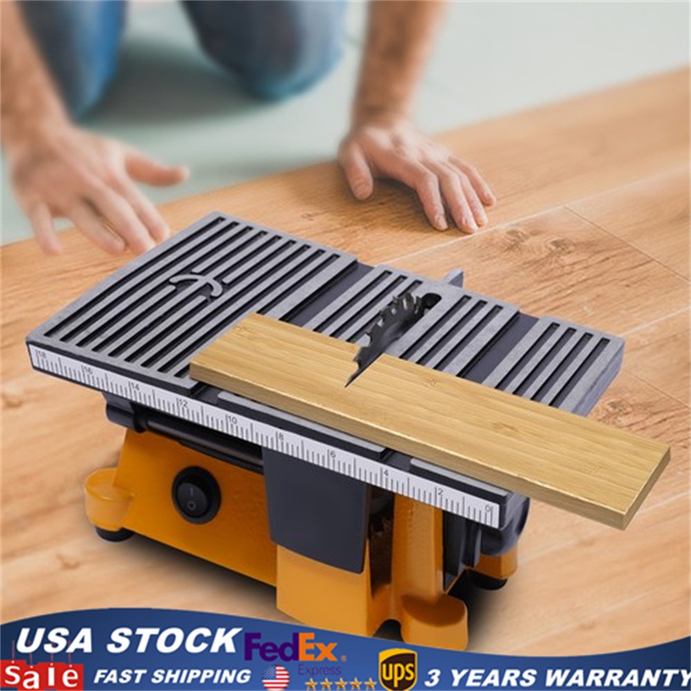 110V Mini DIY Table Saw Small Woodworking Electric Bench Saw Precision 4500rpm