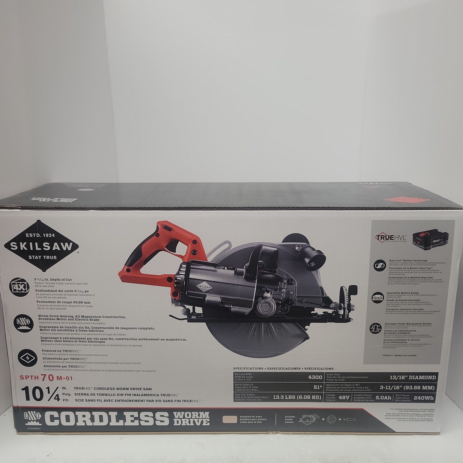 SKILSAW SPTH70M-01 RUEHVL CORDLESS WORM DRIVE CIRC. SAW 10-1/4&Prime; BARE TOOL