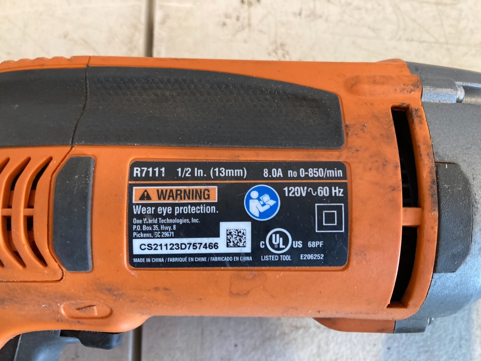RIDGID R71111 1/2 in VSR Reversible Drill