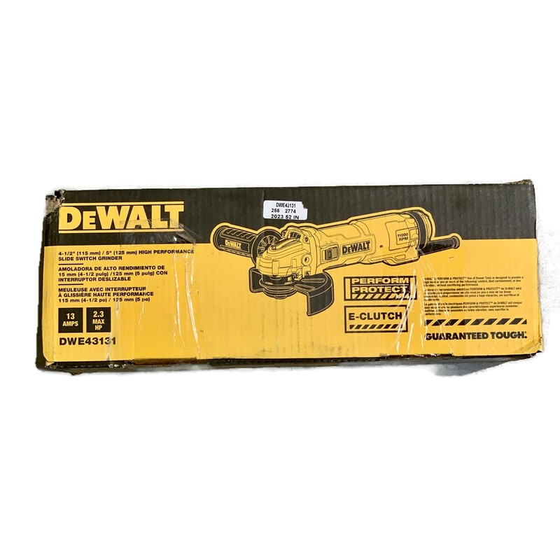 DEWALT DWE43131 High Performance Slide Switch Grinder 4-1/2&Prime; – 5&Prime;