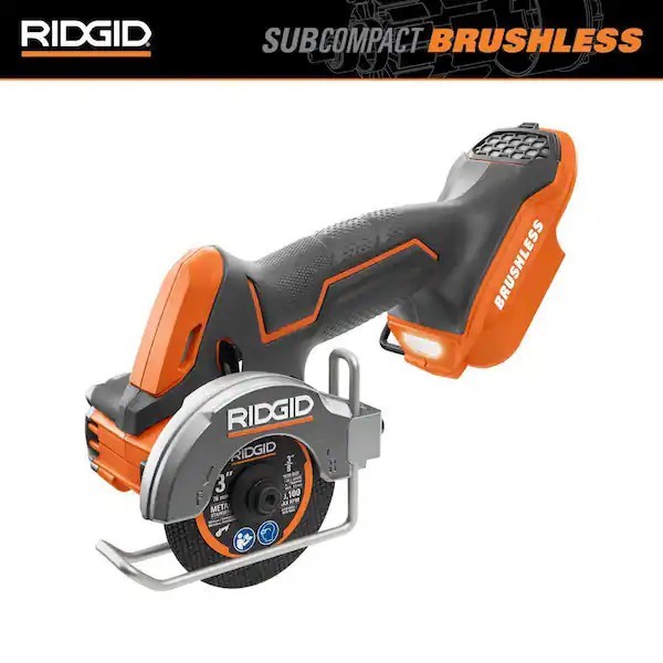 RIDGID R87547B 18V BRUSHLESS Multi-Material Saw Cutting Sub-Compact 3&Prime; Cordless